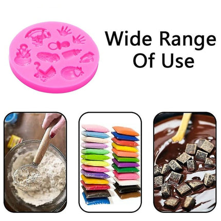 2 PCS Baby Hand Foot Shape DIY Mold Fondant Silicone Cake Chocolate Mold Baking Tool - DealBuddy