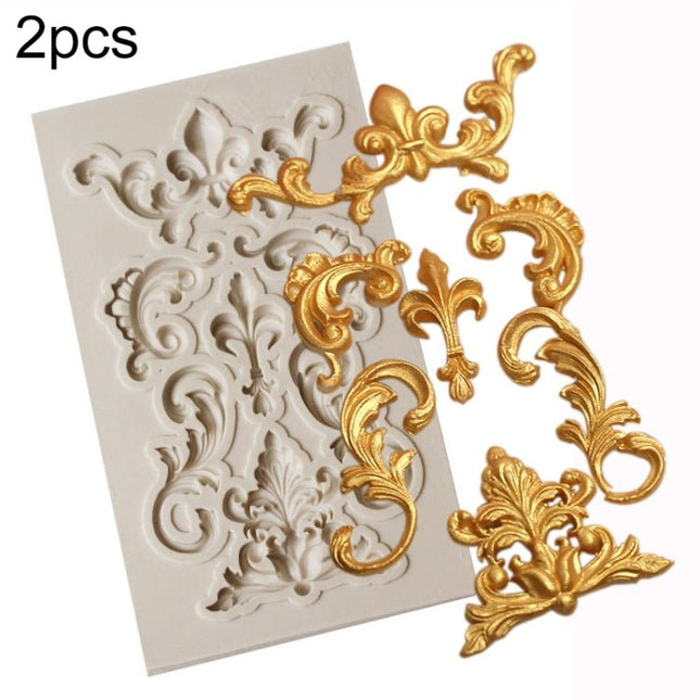 2 PCS Border Silicone Mold Fondant Mold Cake Decorating Tools Chocolate Mold - DealBuddy