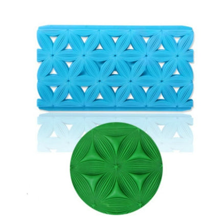 2 PCS Cake Fondant Tool Heart Shaped Diamond Texture Plaid Overpass Quyi Seal Printing Mould - DealBuddy