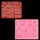 2 PCS Cartoon House Wooden Window Shape Silicone Candy Mold Fairy Tale Cake Decorating Tool - DealBuddy