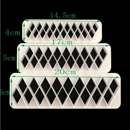 2 PCS Chocolate Cake Geometric Puzzle Embossed Strip Foundation Shape Graphic Biscuit Mold Stamping Tool - DealBuddy
