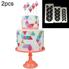 2 PCS Chocolate Cake Geometric Puzzle Embossed Strip Foundation Shape Graphic Biscuit Mold Stamping Tool - DealBuddy