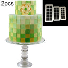 2 PCS Chocolate Cake Geometric Puzzle Embossed Strip Foundation Shape Graphic Biscuit Mold Stamping Tool - DealBuddy