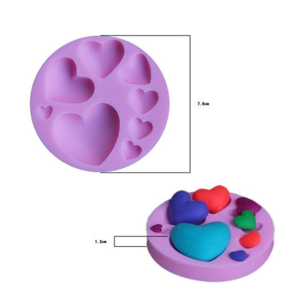 2 PCS DIY Baking Cake Mold Love Pattern Fondant Silicone Mold - DealBuddy