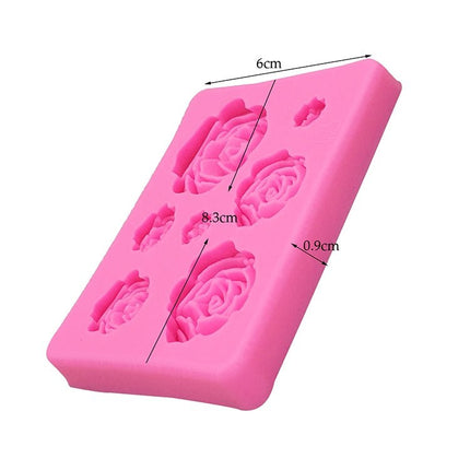 2 PCS DIY Handmade Soap Chocolate Fondant Baking Mold 3D Rose Flower Cake Decoration Silicone Mold - DealBuddy