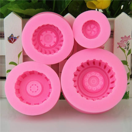 2 PCS DIY Tires Shape Sugar Craft Cake Silicone Mold Fondant Baking Decorating Tools Random Color Delivery - DealBuddy