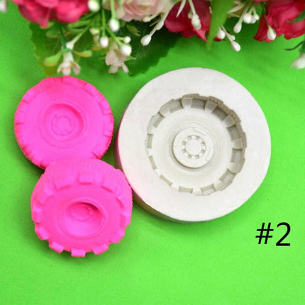 2 PCS DIY Tires Shape Sugar Craft Cake Silicone Mold Fondant Baking Decorating Tools Random Color Delivery - DealBuddy