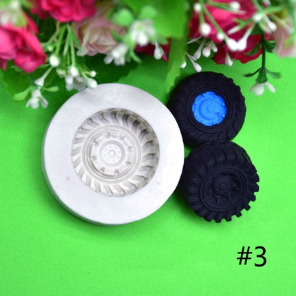 2 PCS DIY Tires Shape Sugar Craft Cake Silicone Mold Fondant Baking Decorating Tools Random Color Delivery - DealBuddy