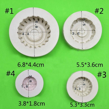 2 PCS DIY Tires Shape Sugar Craft Cake Silicone Mold Fondant Baking Decorating Tools Random Color Delivery - DealBuddy