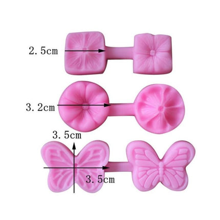 2 PCS Flower Texture Silicone Mould Petal Grain Road Four - Leaf Clover Two - Piece Pressed Ultra - Light Clay Soft Clay Tool - DealBuddy