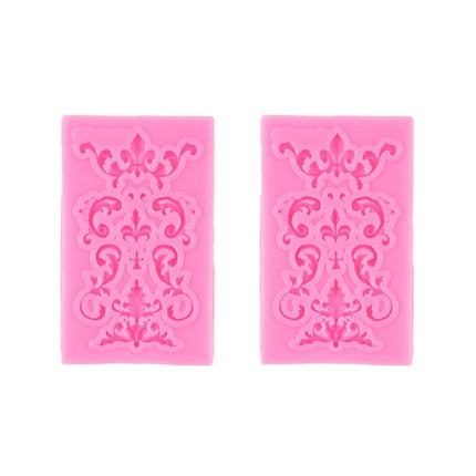 2 PCS Fondant Cake Silicone Mold Hollow Embossed Border Frame Retro Photo Frame Mould - DealBuddy