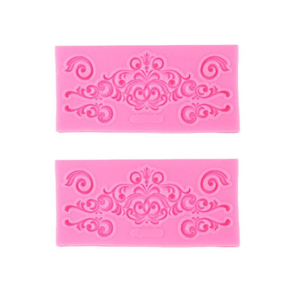 2 PCS Fondant Cake Silicone Mold Hollow Embossed Border Frame Retro Photo Frame Mould - DealBuddy