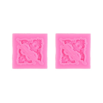 2 PCS Fondant Cake Silicone Mold Hollow Embossed Border Frame Retro Photo Frame Mould - DealBuddy