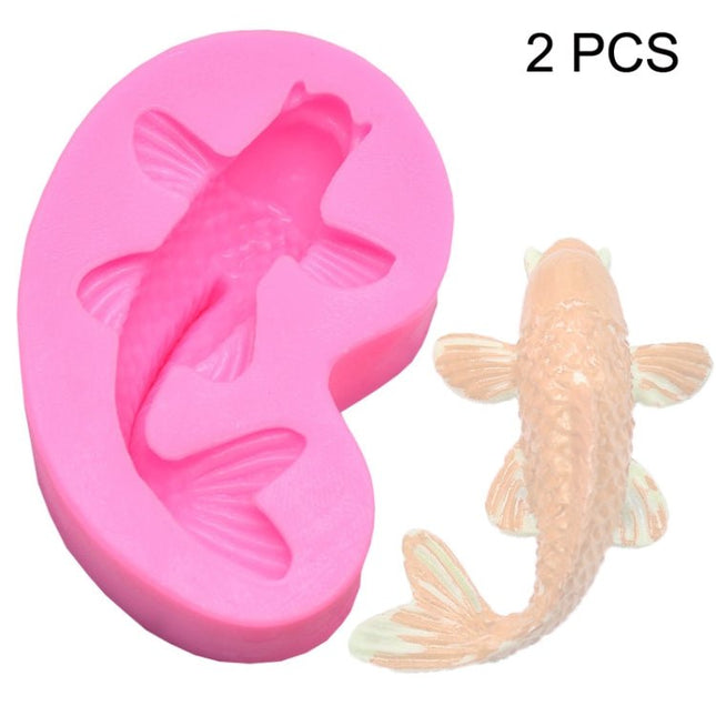 2 PCS Goldfish Baking Fondant Silicone Mold Cake Decorating - DealBuddy