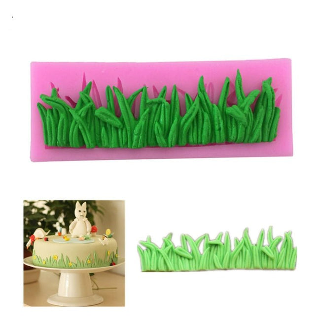 2 PCS Grass Decoration Liquid Silicone Mold Fondant Cake Mold - DealBuddy