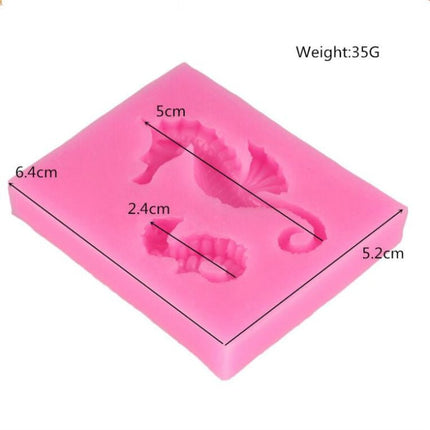 2 PCS Hippocampus DIY Modeling Mold Fondant Silicone Cake Chocolate Mold Baking Tool - DealBuddy