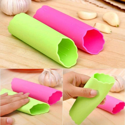 2 PCS Kitchen Peeling Garlic Press Garlic Peeler Does Not Hurt the Hand Silicone Garlic Peeler - DealBuddy