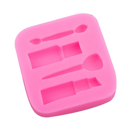 2 PCS Lipstick Eyebrow Pencil Makeup Tool Shape Silicone Fondant Cake Mold Chocolate Mold Clay Mold - DealBuddy