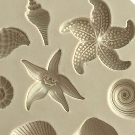 2 PCS Marine Element Mould Sea Star Conch Shell Model Silicone Cake Fondant Tool - DealBuddy