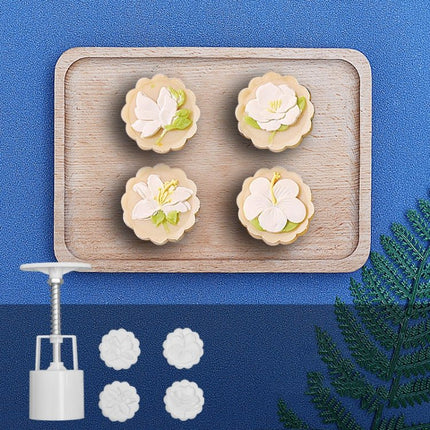 2 PCS Moon Festival Round Hand - Pressed Pastry Mold Baking Tools, Model: - DealBuddy