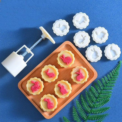 2 PCS Moon Festival Round Hand - Pressed Pastry Mold Baking Tools, Model: - DealBuddy