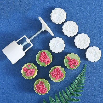 2 PCS Moon Festival Round Hand - Pressed Pastry Mold Baking Tools, Model: - DealBuddy