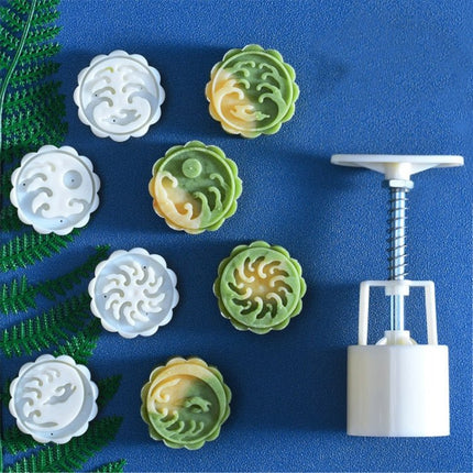 2 PCS Moon Festival Round Hand - Pressed Pastry Mold Baking Tools, Model: - DealBuddy