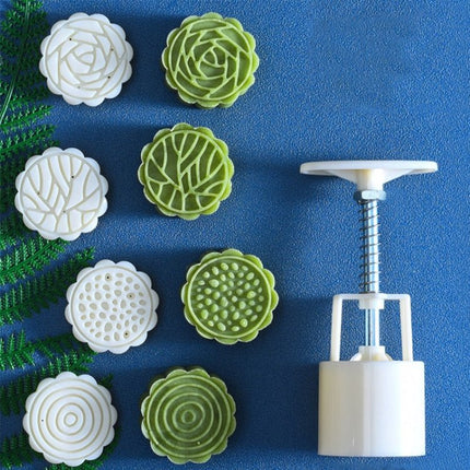 2 PCS Moon Festival Round Hand - Pressed Pastry Mold Baking Tools, Model: - DealBuddy