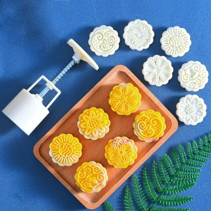 2 PCS Moon Festival Round Hand - Pressed Pastry Mold Baking Tools, Model: - DealBuddy