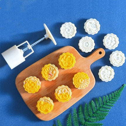 2 PCS Moon Festival Round Hand - Pressed Pastry Mold Baking Tools, Model: - DealBuddy