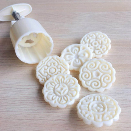 2 PCS Moon Festival Round Hand - Pressed Pastry Mold Baking Tools, Model: - DealBuddy