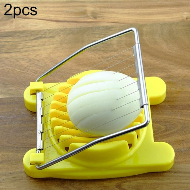 2 PCS Multifunctional Stainless Steel Egg Preserved Egg Slicer Fancy Splitter Kitchen Supplies Egg Cutting Tools - DealBuddy