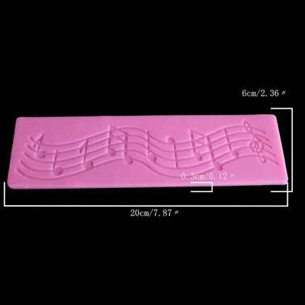 2 PCS Note Cake Decoration Silicone Mould Fondant Cake Tool Baking DIY Mould - DealBuddy