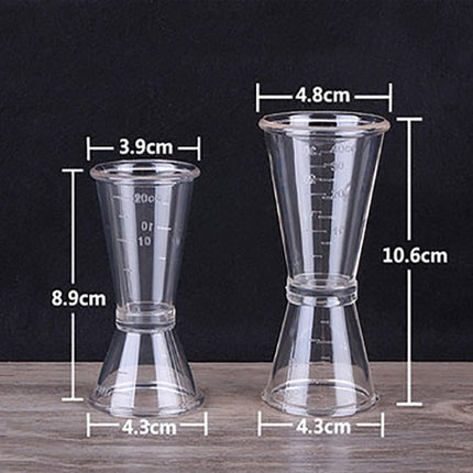 2 PCS PC Small Measuring Cup Device Double - headed Graduated Milk Tea Scale Cup Oz Measuring Tool - DealBuddy