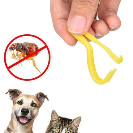 2 PCS Pet Catcher Flea Clipper Animal Deworming Pull Hard Tick Extractor Cats and Dogs Lice Scavenging Flea Hook, 2 PCS Green, 2 PCS Yellow, 2 PCS Blue - DealBuddy