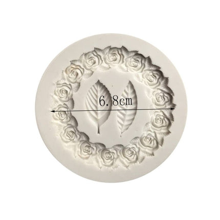 2 PCS Rose Garland Rose Leaf Silicone Fondant Mold Cake Edging Decoration Tool Baking Glue Mold - DealBuddy