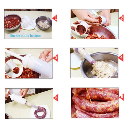 2 PCS Sausage Machine Meat Stuffer Filler Hand Operated Salami Maker - DealBuddy