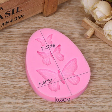 2 PCS Simulation Butterfly Fondant Silicone Mould Handmade Soap DIY Cake Decorating Chocolate Lace Baking Tools - DealBuddy