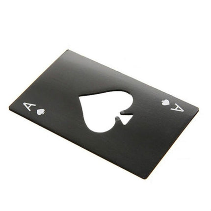 2 PCS Stainless Steel Bottle Beer Opener Poker Playing Card Spades Soda Bottle Cap Opener - DealBuddy