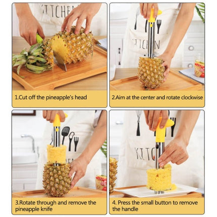2 PCS Stainless Steel Pineapple Peeler Slicers Fruit Cutter Kitchen Tools - DealBuddy