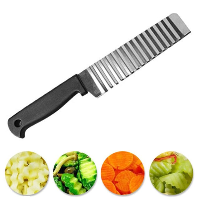 2 PCS Stainless Steel Wave Knife Professional Potato Cutting Machine - DealBuddy