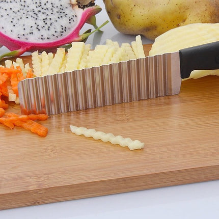 2 PCS Stainless Steel Wave Knife Professional Potato Cutting Machine - DealBuddy