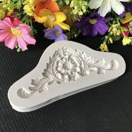 2 PCS Vintage Embossed Fondant Silicone Mold Court Lace Flower Vine DOY Baking Cake Tool - DealBuddy