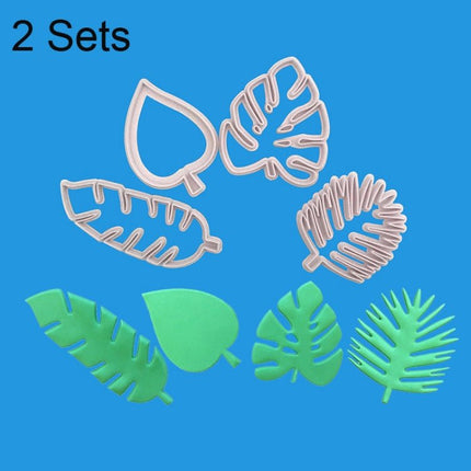 2 Sets 4 In 1 Tropical Leaf Fondant Cake Mold Cookie Mold - DealBuddy
