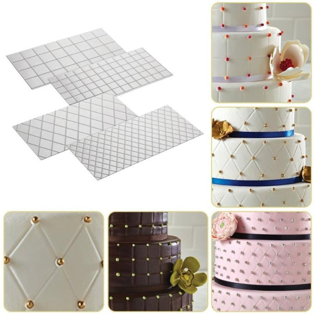2 Sets DIY Cake Mold Wexture Fondant Printing Mold - DealBuddy