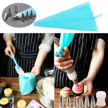 2 Sets Reusable Silicone Pastry Bag Cake Decorating Tools with 16 Nozzles Tips - DealBuddy