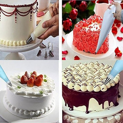 2 Sets Reusable Silicone Pastry Bag Cake Decorating Tools with 16 Nozzles Tips - DealBuddy