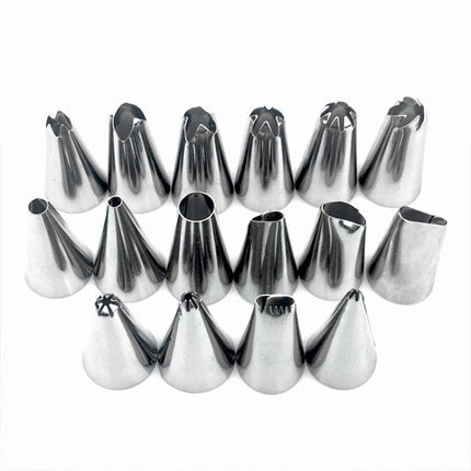 2 Sets Reusable Silicone Pastry Bag Cake Decorating Tools with 16 Nozzles Tips - DealBuddy