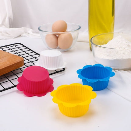 20 PCS DIY Baking Mold Macaron Lace Shape Silicone Cake Cup Pudding Egg Tart Muffin Cup Mold,Random Color Delivery - DealBuddy