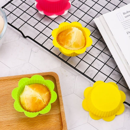20 PCS DIY Baking Mold Macaron Lace Shape Silicone Cake Cup Pudding Egg Tart Muffin Cup Mold,Random Color Delivery - DealBuddy